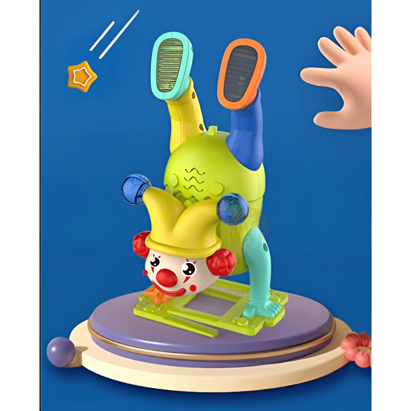 Electric Upside-Down Dancing Clown Toy with Music &amp; Flashing Lights – Battery Operated, Multicolor, Fun Interactive Gift for Kids Above 3 Years (Random Color)