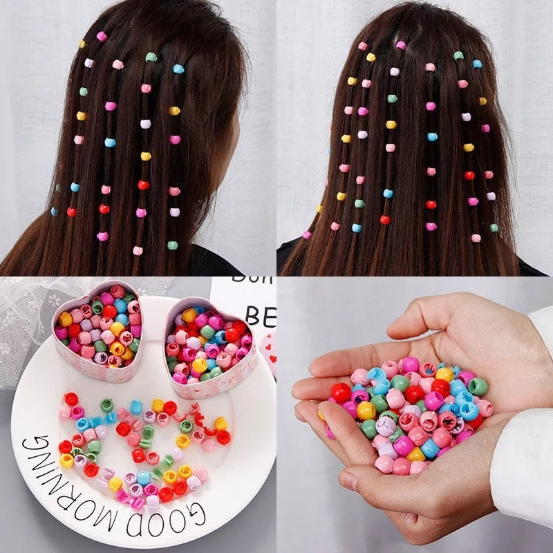 30 PCS Baby Girls Hairpins – Cute Candy Color Mini Hair Clips &amp; Hair Braids Beads Set (Random Color)