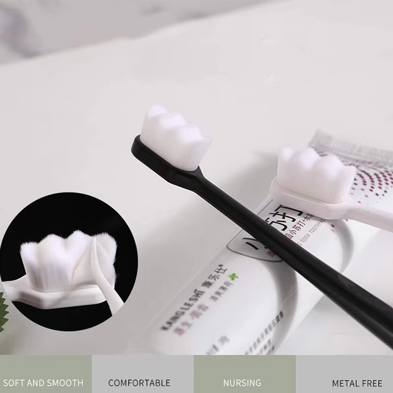 Soft Micro-Nano Manual Toothbrush – Extra Soft 12,000 Bristles for Sensitive Gums, Adults &amp; Kids