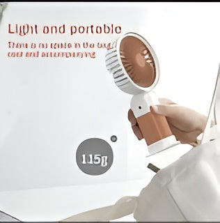 Mini Cute Fan – Portable USB Rechargeable Handheld Cooling Fan for Kids &amp; Adults, Stand/Base Included (Random Color)