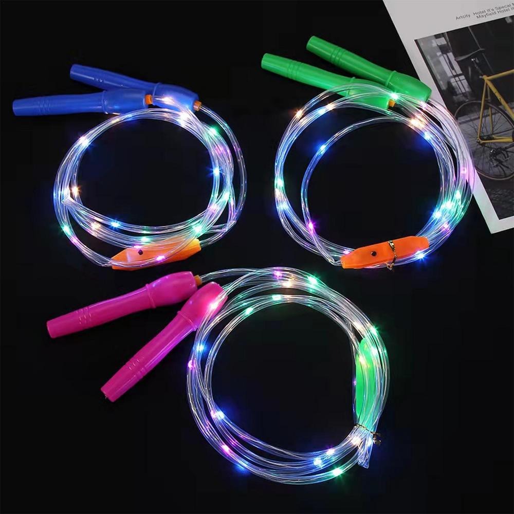 Lighting Jump Skipping Rope – LED Fitness Rope for Kids &amp; Adults, Indoor/Outdoor Training, Random Color