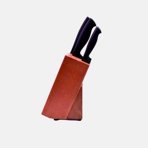 Knife Stand Wood Organize And Display Your Knives With Style | Wooden Knife Holder Block Stand Organizer for Kitchen Knife Storage Rack Durable Wood Design