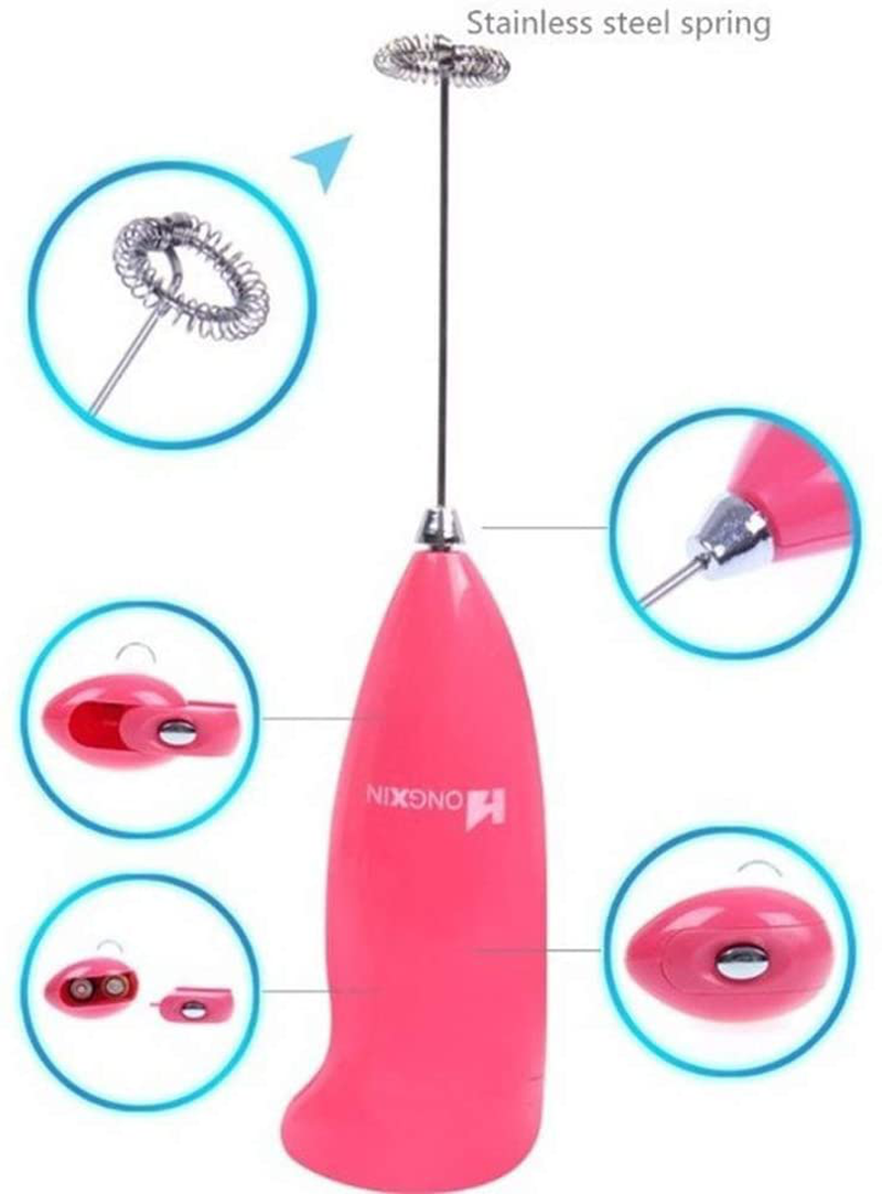 Electric Egg Beater Milk Drink Coffee Whisk Mixer Foamer Mini Handle Stirrer Practical Cooking Tool Kitchen Mini Whisk(random color)