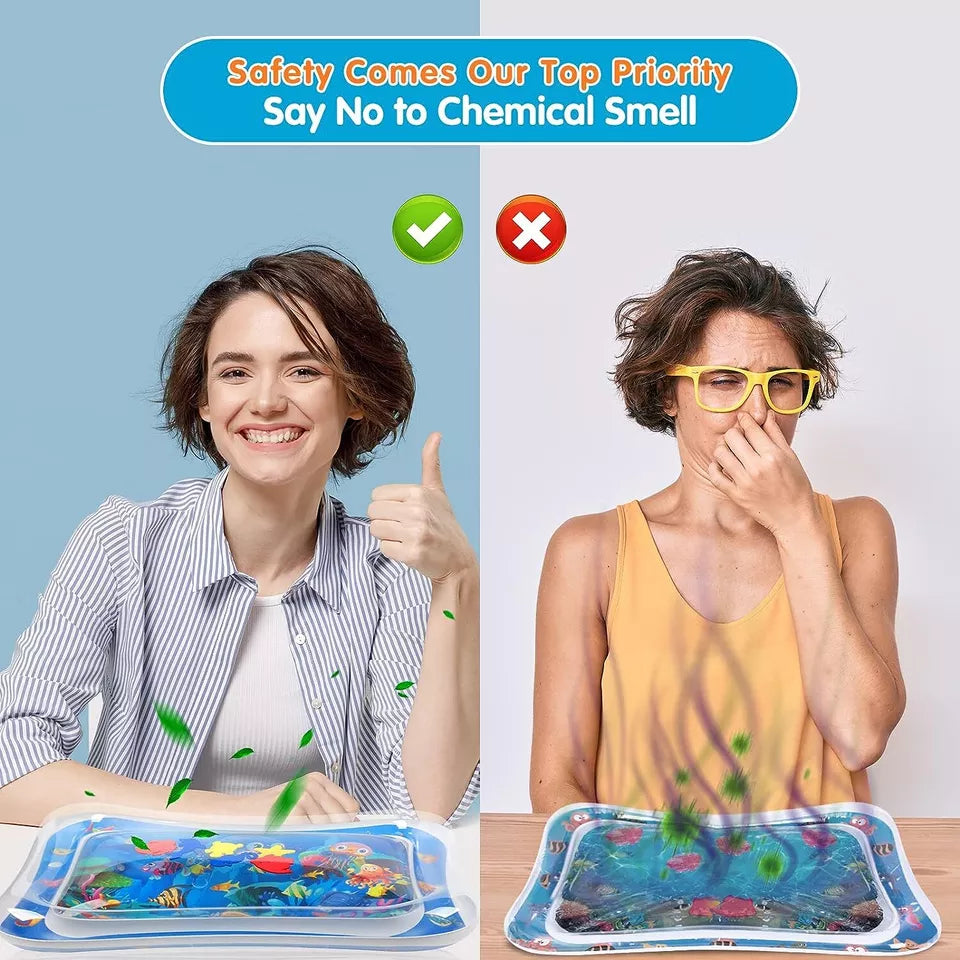 Inflatable Leakproof Tummy Time Water Mat for Kids – Safe & Fun Baby Play Mat (Random Color