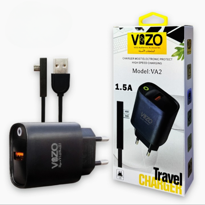 Va2 – Compact Micro USB Charger (Black) | Best Quality Charger - Vizo VA2 Charger - Vizo VA2 Micro USB Charger - Android Charger - Mobile Phone Charger