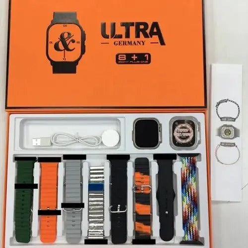 Y80 Ultra 8 in 1 Smart watch ,8 Straps 49MM Big Display  (Random Colour)